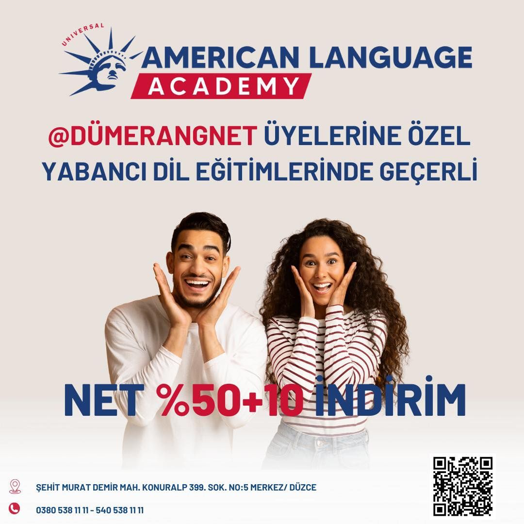 Dümerang Üyelerine Özel Yabancı Dil Eğitimlerinde Geçerli %50+10 İndirim!